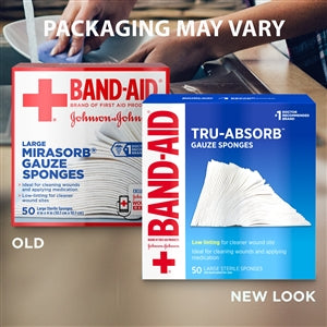 Band Aid Tru-Absorb 4X4 Gauze Box-50 Count-2/Box-9/Case