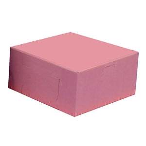 Boxit 10 Inch X 10 Inch X 4 Inch Strawberry Pink 1 Piece Bakery Cornerlock Box-1 Each-100/Box-1/Case