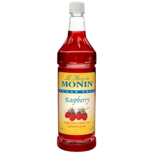 Monin Sugar-Free Raspberry Syrup-1 Liter-4/Case