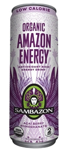 Sambazon Low Calorie Amazon Energy Drink Acai Pomegranate-12 fl oz.s-12/Case