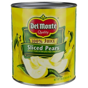 Del Monte In Juice Sliced Pear-105 oz.-6/Case