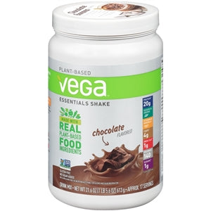 Vega Essentials Chocolate Tub-21.6 oz.-12/Case