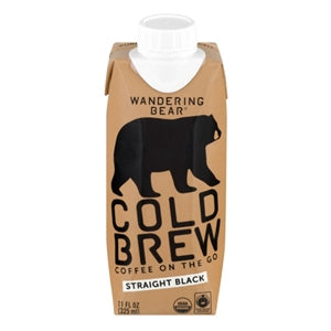 Wandering Bear Coffee Straight Black Cold Brew Coffee Organic-11 fl oz.-12/Case