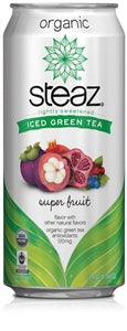 Steaz Iced Tea Green Super Fruit Organic-16 fl oz.s-12/Case