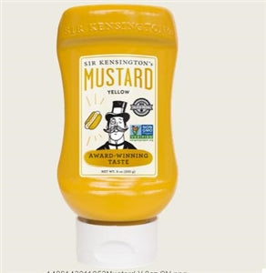 Sir Kensington's Yellow Squeeze Mustard Bottle-9 oz.-6/Case