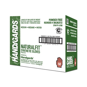 Handgards Naturalfit Powder Free Medium Synthetic Glove-100 Each-100/Box-4/Case