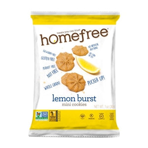 Homefree Mini Cookies Lemon Burst Gluten-Free-0.95 oz.-10/Case