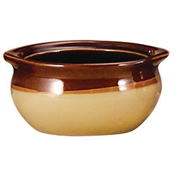 World Tableware Inc. Bedrock Ovenware 12 Oz Onion Soup Crock 5 1/8" - Caramel/Beige 24/Case