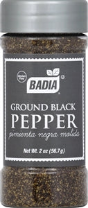 Badia Black Ground Pepper-2 oz.-8/Case