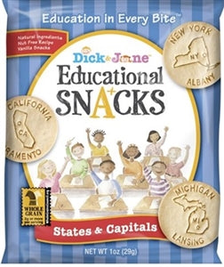 Educational Snacks States & Capitals Educational Snack Crackers-1 oz.-120/Case