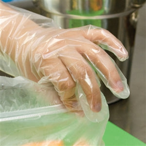 Handgards Comfortfit Powder Free Latex Free Medium Poly Glove-100 Each-100/Box-10/Case