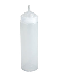 Winco Squeeze Bottle 32 oz. Wide Mouth Clear 6 Pieces/Pack-6 Each