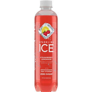 Sparkling Ice Strawberry Lemonade Flavored Sparkling Water-17 fl oz.-12/Case