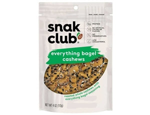 Snak Club Small Gusset Bag Everything Bagel Cashews-4 oz.-6/Case