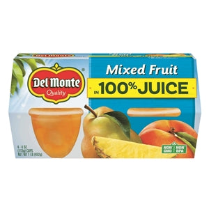 Del Monte In 100% Juice Mixed Fruit-16 oz.-6/Case