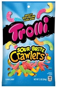 Trolli Sour Brite Crawlers Gummy Candy-7.2 oz.-8/Case
