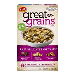 Post Raisin-Date-And Pecan Cereal-16 oz.-12/Case