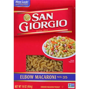 San Giorgio Pasta Elbow Medium-16 oz.-20/Case