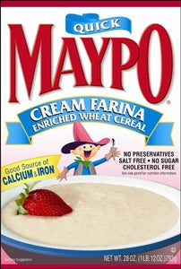 Maypo Cereal Cream Farina-28 oz.-12/Case