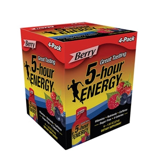 5-Hour Energy Regular Strength Berry-1.93 fl oz.-4/Box-12/Case