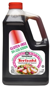 Kikkoman 50% Low Sodium Gluten Free Teriyaki Sauce-0.5 Gallon-6/Case