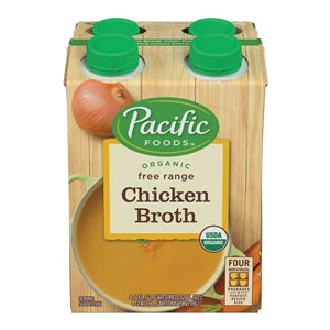 Pacific Foods Organic Free Range Chicken Broth-32 fl oz.-6/Case