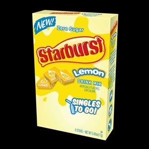 Starburst Lemon Drink Mix Singles To Go-6 Count-12/Case