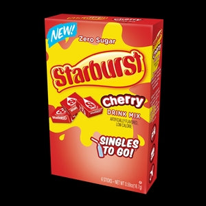 Starburst Cherry Drink Mix Singles To Go-6 Count-12/Case