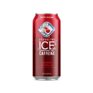 Sparkling Ice Cherry Vanilla + Caffeine Flavored Sparkling Water-16 fl oz.-12/Case
