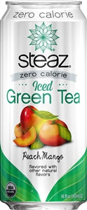 Steaz Iced Tea Peach Mango Zero-16 fl oz.s-12/Case