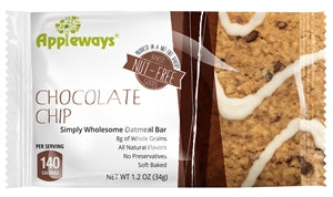 Appleways Whole Grain Chocolate Chip Oatmeal Bar-1 Count-216/Case
