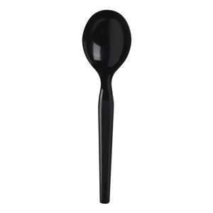 Dixie Medium Weight Polystyrene Individually Wrapped Black Soup Spoon-1000 Count-1/Case