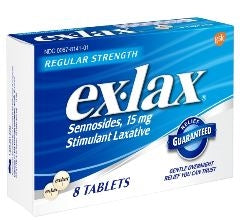 Ex-Lax 15 Milligram-8 Each-3/Box-9/Case