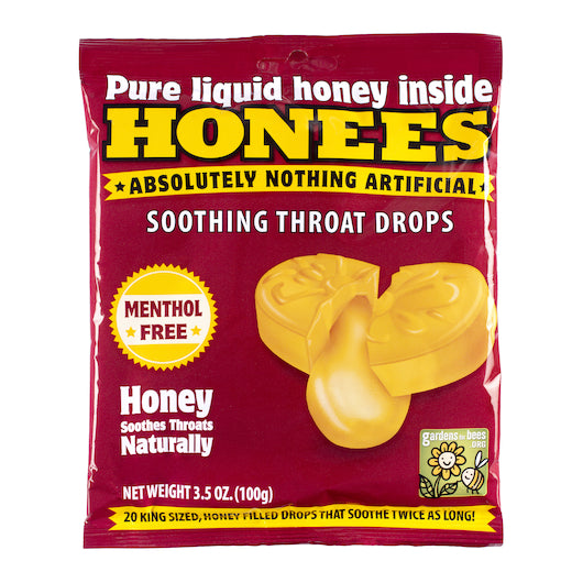 Honees Soothing Throat Drops-20 Piece-12/Case