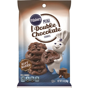Pillsbury Mini Soft Baked Double Chocolate Cookies-3 oz.-6/Box-9/Case