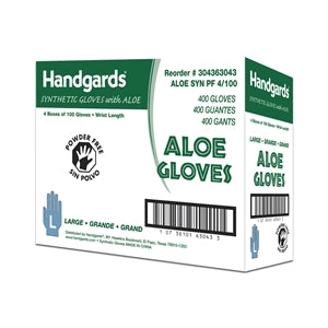 Handgards Aloe Powder Free Large Synthetic Gloves-100 Each-100/Box-4/Case