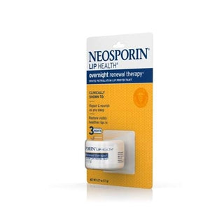 Neosporin Lip Health Overnight Renewal Therapy White Petrolatum Lip Protectant-0.27 oz.-6/Box-6/Case