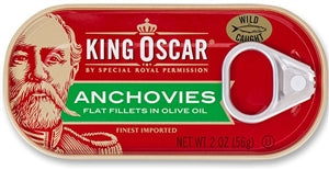 King Oscar Flat Anchovies-2 oz.-18/Case