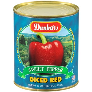 Dunbar Diced Red Pepper-28 oz.-12/Case