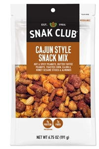 Snak Club Century Snacks Cajun Savory Mix-6.75 oz.-6/Case