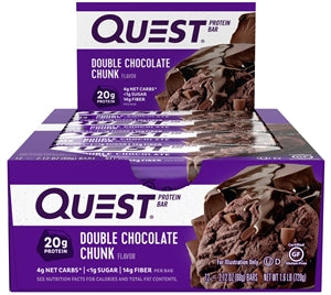 Quest Double Chocolate Chunk Bar-2.12 oz.-12/Box-12/Case