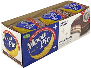 Moonpie Chocolate Double Decker Marshmallow Sandwich-2.75 oz.-9/Box-6/Case