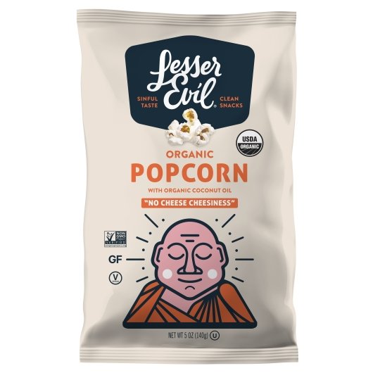 Lesserevil Organic Popcorn No Cheese Cheese-4.6 oz.-12/Case