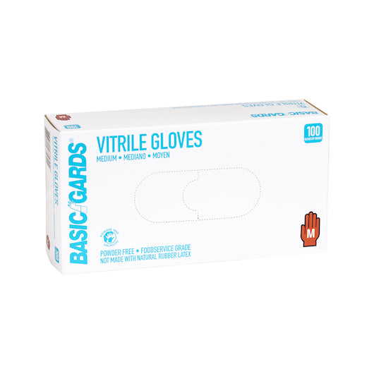 Handgards Powder Free Blue Vitrile Medium Gloves-100 Each-100/Box-10/Case