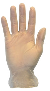 The Safety Zone Vinyl Gloves Powder Free Clear Large-1 Each-100/Box-10/Case