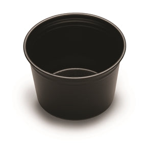 D & W Fine Pack 16 oz. Deli Black Plastic Container-50 Each-50/Box-20/Case