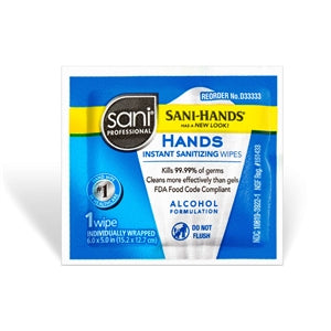 Sani Professional/Nice Pak Sani-Hands Packets Sanitizing Wipes-150 Count-20/Case