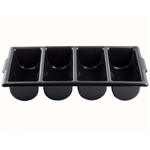 Tablecraft 4 Bin Black Cutlery Bin-1 Each