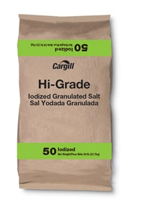 Cargill Salt Hi-Grade Iodized-50 lb.