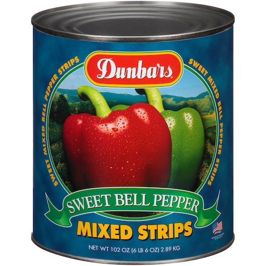 Dunbar Peppers Strip Red&Grn-1 Each-6/Case